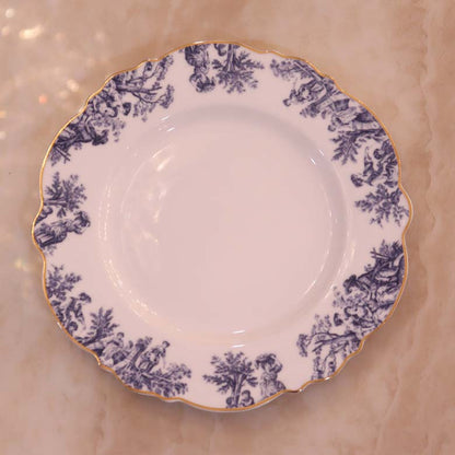 ラウンドプレート 20.5cm トワルドジュイ ブルー デザートプレート