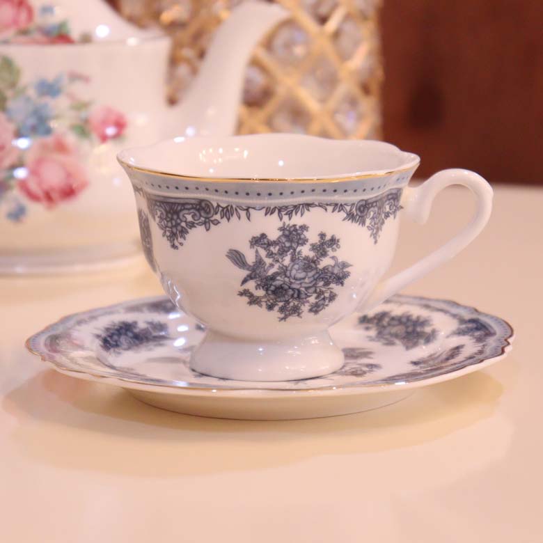 カップアンドソーサー ティーカップ フルール トワルドジュイ フレンチカントリー