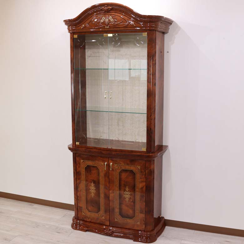 ガレージセール サルタレッリ アマルフィ 2ドアキャビネット イタリア ショーケース ウォールナット