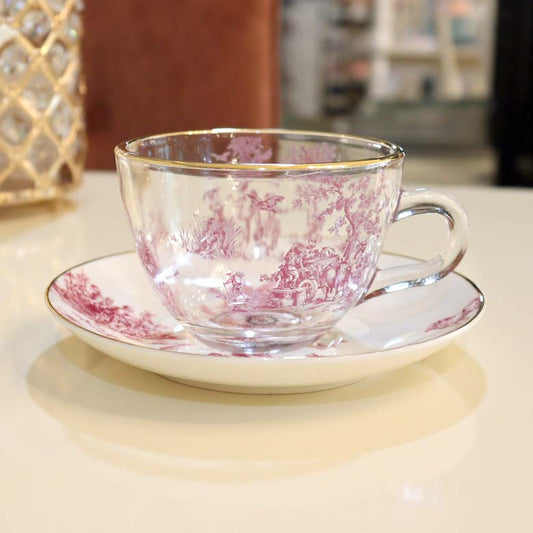 カップアンドソーサー ティーカップ ボルドー トワルドジュイ フレンチカントリー