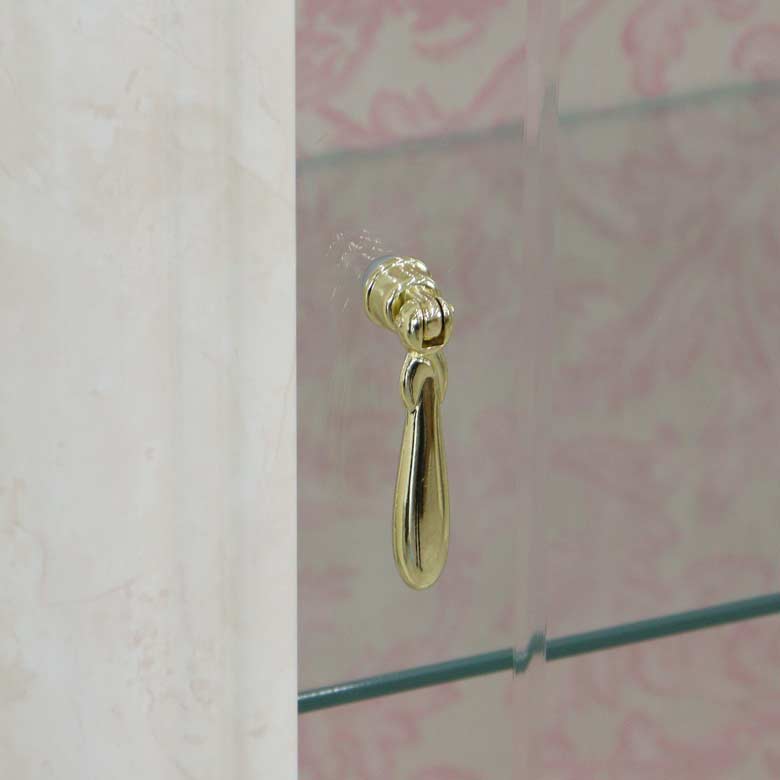 サルタレッリ アマルフィ 1ドア キュリオケース アイボリー  ガラスケース ピンク