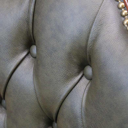 イタリア ダイニングチェア 本革 グリーン 木製 猫脚 20S/GRL