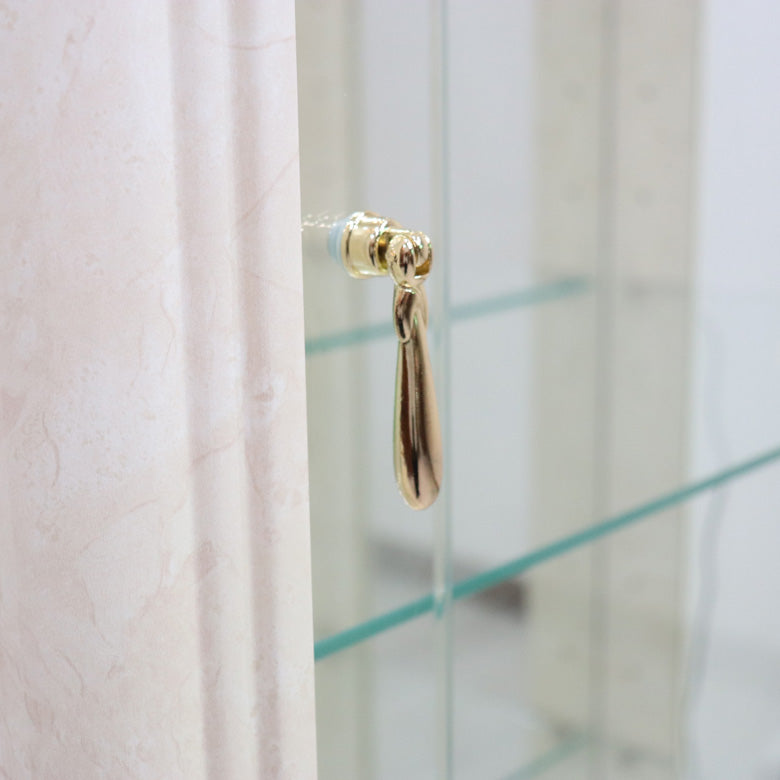 サルタレッリ アマルフィ 1ドア キュリオケース アイボリー  ガラスケース ミラー