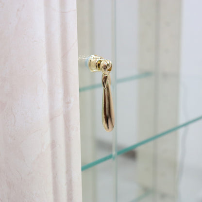 サルタレッリ アマルフィ 1ドア キュリオケース アイボリー  ガラスケース ミラー