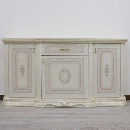 サルタレッリ アマルフィ 3ドアサイドボード アイボリー ローキャビネット