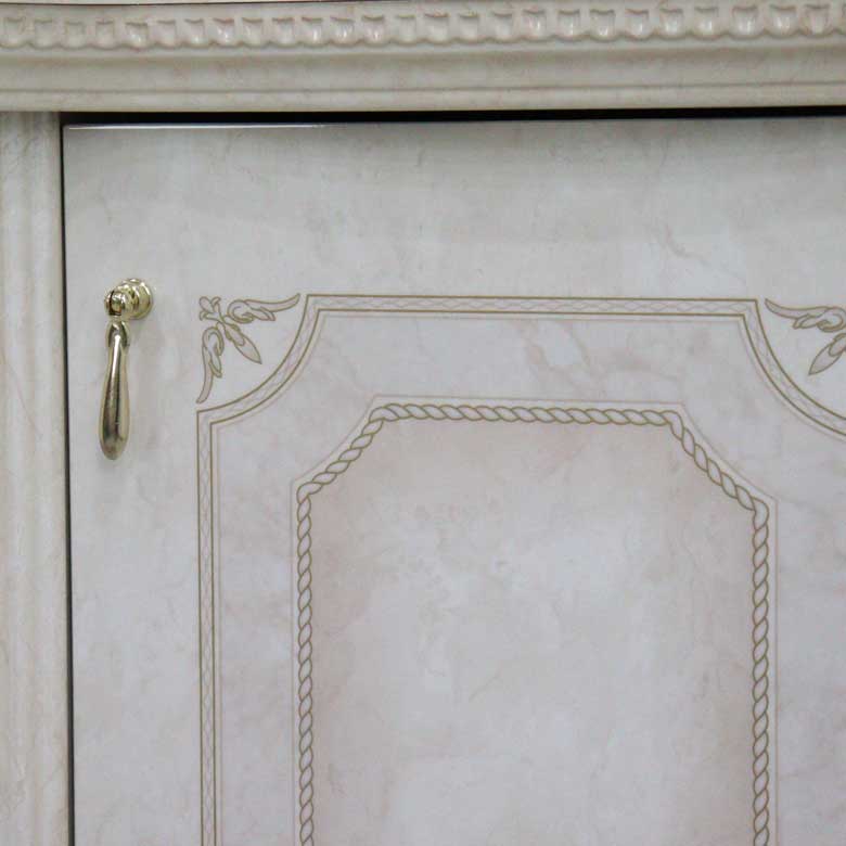 サルタレッリ アマルフィ 3ドアサイドボード アイボリー ローキャビネット