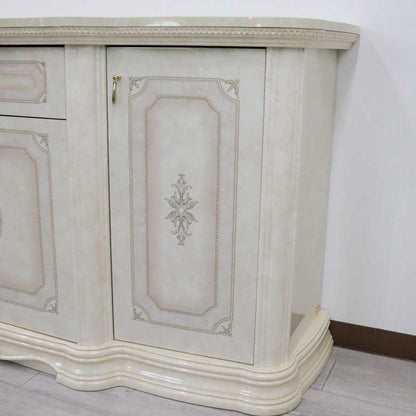 サルタレッリ アマルフィ 3ドアサイドボード アイボリー ローキャビネット