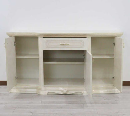 サルタレッリ アマルフィ 3ドアサイドボード アイボリー ローキャビネット