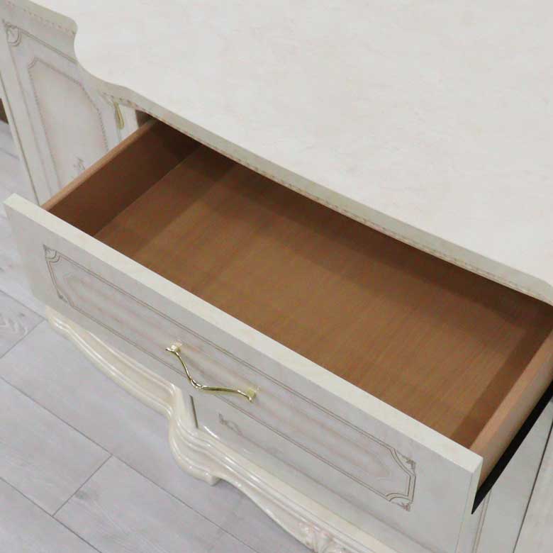 サルタレッリ アマルフィ 3ドアサイドボード アイボリー ローキャビネット