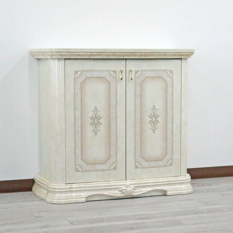 サルタレッリ アマルフィ 2ドアサイドボード アイボリー ローキャビネット