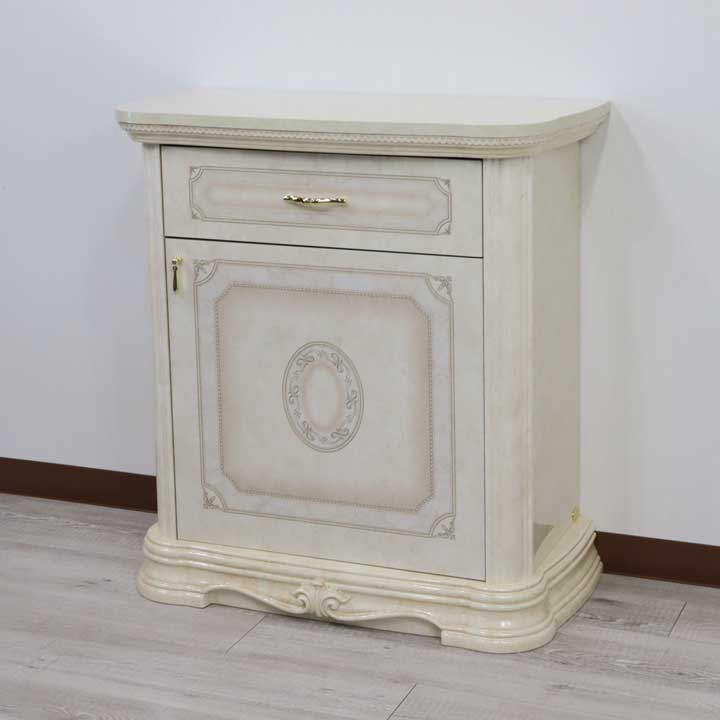 サルタレッリ アマルフィ 1ドアサイドボード アイボリー ローキャビネット