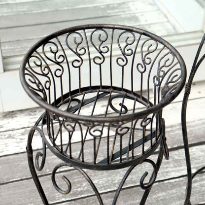 アイアンプラントスタンド 2個セット フラワースタンド エクステリア ガーデン用