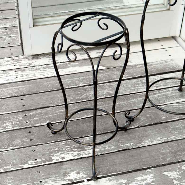 アイアンプラントスタンド 2個セット フラワースタンド エクステリア ガーデン用
