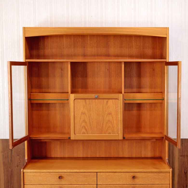 キャビネット ネイサン カップボード イギリス チーク 完成品 NATHAN