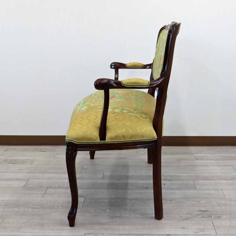 イタリア 二人がけ ソファ 木製 ゴールド サロンソファ