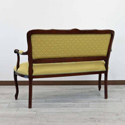 イタリア 二人がけ ソファ 木製 ゴールド サロンソファ