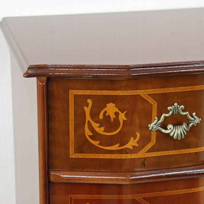 イタリア 7段チェスト 象嵌 88cm 猫脚 054/7