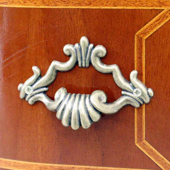 イタリア 6段チェスト 象嵌 88cm 猫脚 054/6