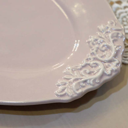 オーバルプレート ピンク ストーンウェア モーニングディッシュ