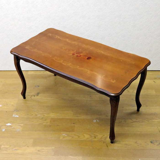 イタリア リビングテーブル 長方形 象嵌 100cm センターテーブル