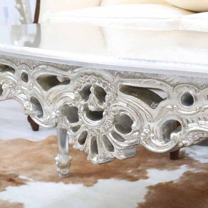 リビングテーブル シルバー 110cm ローテーブル 猫脚 イタリア DIBIASE TB-L-SV