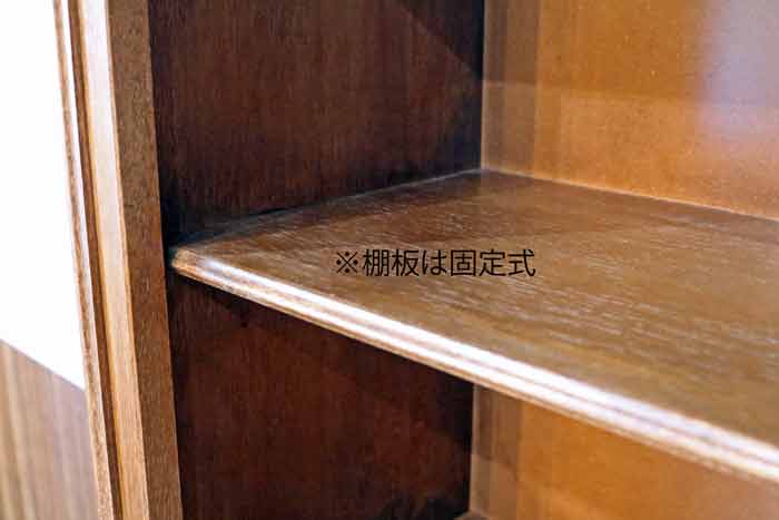 イタリア ブックケース 本棚 茶 象嵌 オープンキャビネット 丸脚