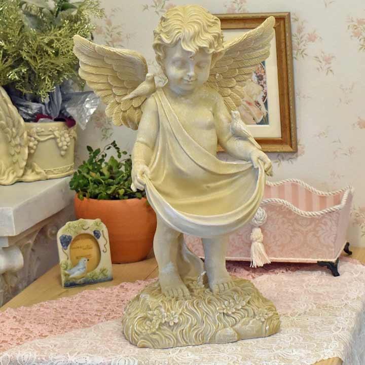 天使のオーナメント ガーデンオブジェ フィーダー 置物 エンジェル