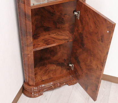 サルタレッリ アマルフィ コーナーキャビネット ウォールナット ショーケース