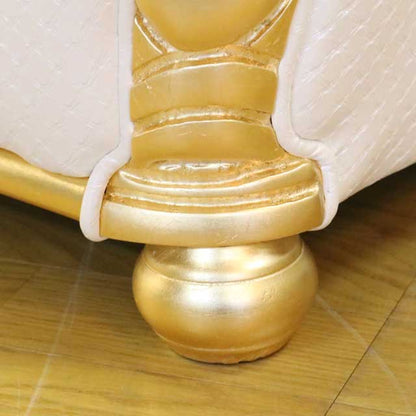 レオナルド 二人掛けソファー  レザー アイボリー イタリア キャメル