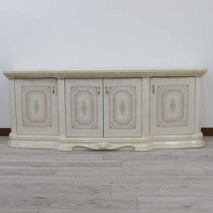 サルタレッリ アマルフィ 4ドアテレビボード 160cm アイボリー ローボード テレビ台