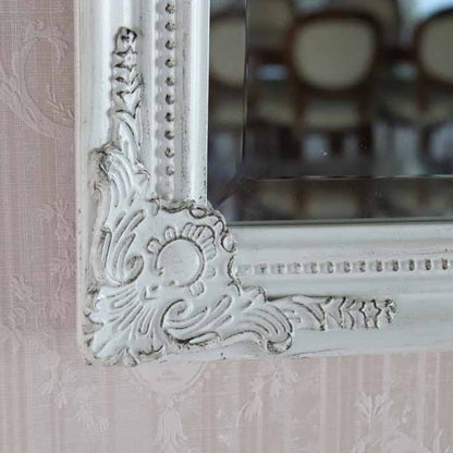 ミラー 壁掛け ホワイト 縦横兼用 鏡 アンティーク ヨーロピアン クラシック おしゃれ