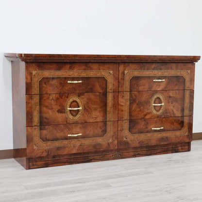 サルタレッリ アマルフィ ワイドチェスト 6引出 159cm  ウォールナット