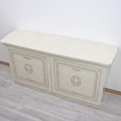 サルタレッリ アマルフィ ワイドチェスト アイボリー 6引出 ダブルドレッサー