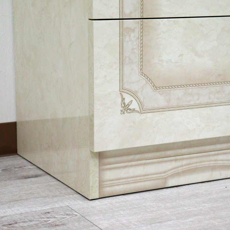 サルタレッリ アマルフィ ワイドチェスト アイボリー 6引出 ダブルドレッサー