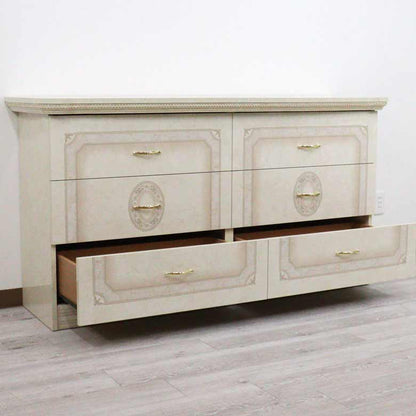 サルタレッリ アマルフィ ワイドチェスト アイボリー 6引出 ダブルドレッサー