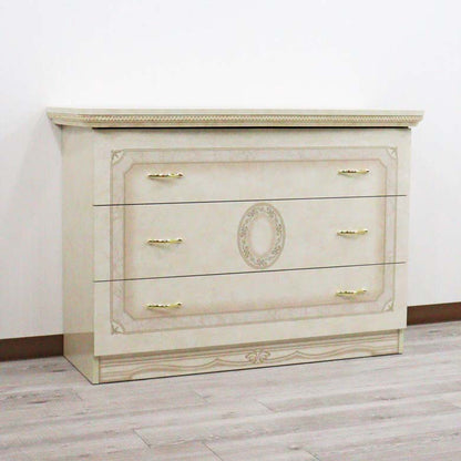 サルタレッリ アマルフィ ワイドチェスト アイボリー 3引出 シングルドレッサー