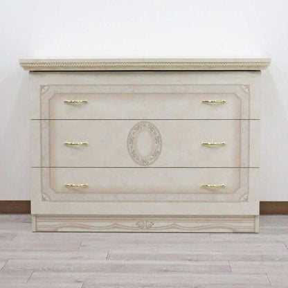 サルタレッリ アマルフィ ワイドチェスト アイボリー 3引出 シングルドレッサー