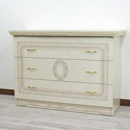 サルタレッリ アマルフィ ワイドチェスト アイボリー 3引出 シングルドレッサー