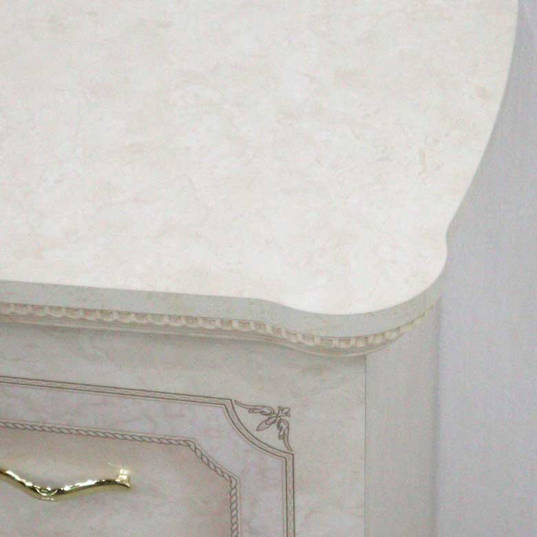 サルタレッリ アマルフィ ワイドチェスト アイボリー 3引出 シングルドレッサー