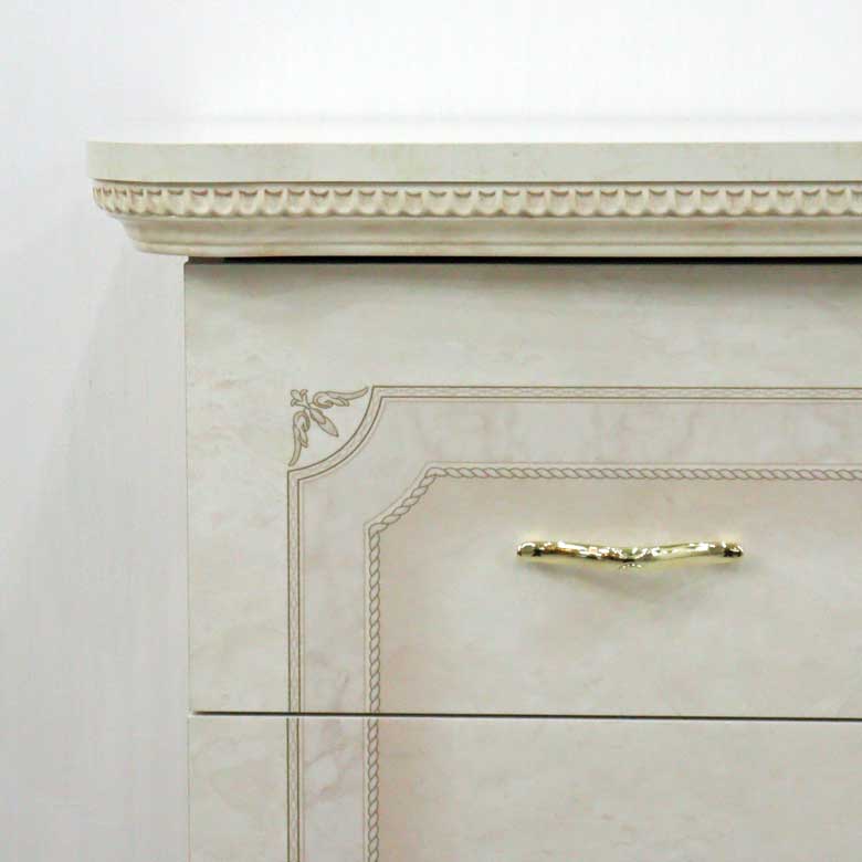 サルタレッリ アマルフィ ワイドチェスト アイボリー 3引出 シングルドレッサー