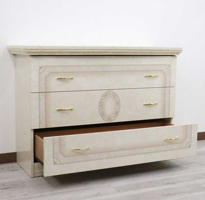 サルタレッリ アマルフィ ワイドチェスト アイボリー 3引出 シングルドレッサー