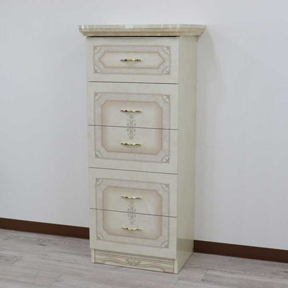 サルタレッリ アマルフィ 5段チェスト  アイボリー 5引出 リビングチェスト