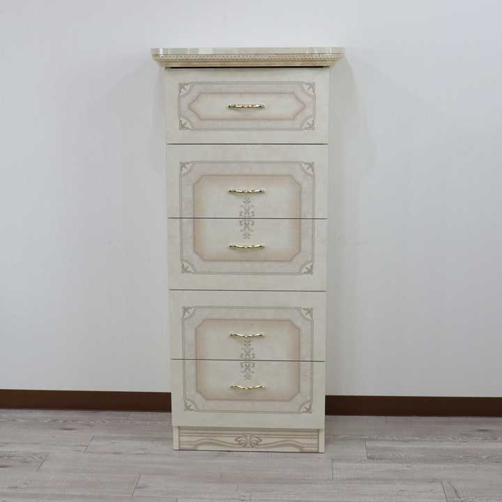 サルタレッリ アマルフィ 5段チェスト  アイボリー 5引出 リビングチェスト
