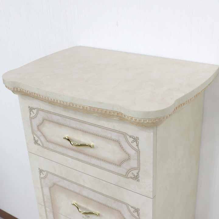 サルタレッリ アマルフィ 5段チェスト  アイボリー 5引出 リビングチェスト