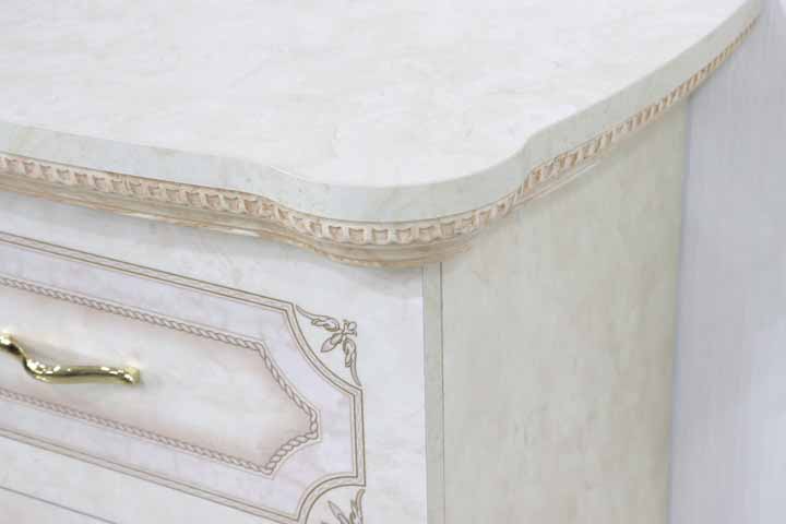 サルタレッリ アマルフィ 5段チェスト  アイボリー 5引出 リビングチェスト