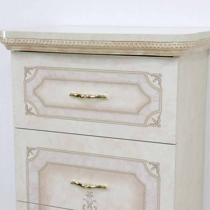 サルタレッリ アマルフィ 5段チェスト  アイボリー 5引出 リビングチェスト