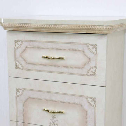 サルタレッリ アマルフィ 5段チェスト  アイボリー 5引出 リビングチェスト