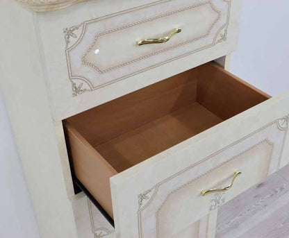 サルタレッリ アマルフィ 5段チェスト  アイボリー 5引出 リビングチェスト