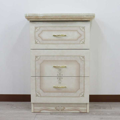 サルタレッリ アマルフィ 3段チェスト  アイボリー 3引出 ナイトテーブル