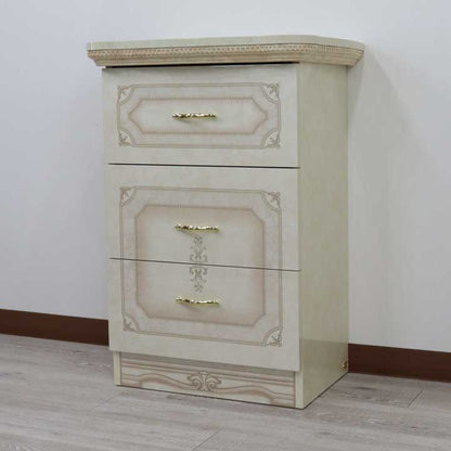 サルタレッリ アマルフィ 3段チェスト  アイボリー 3引出 ナイトテーブル